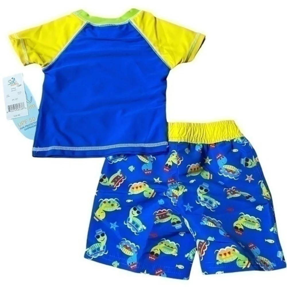 Sol Swim UPF 50 Sun Protection Boys 3/6 Months NWT